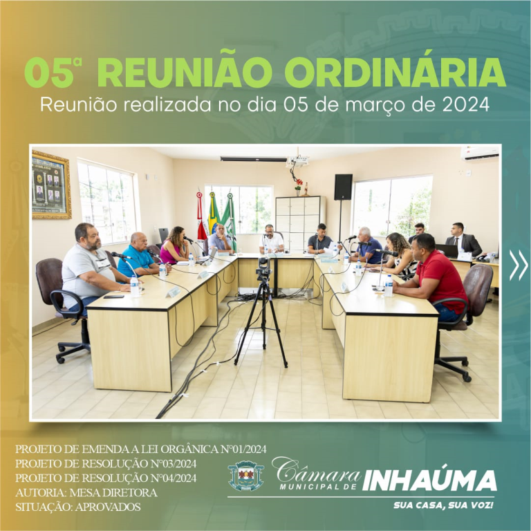 5ª Reunião Ordinária de 2024