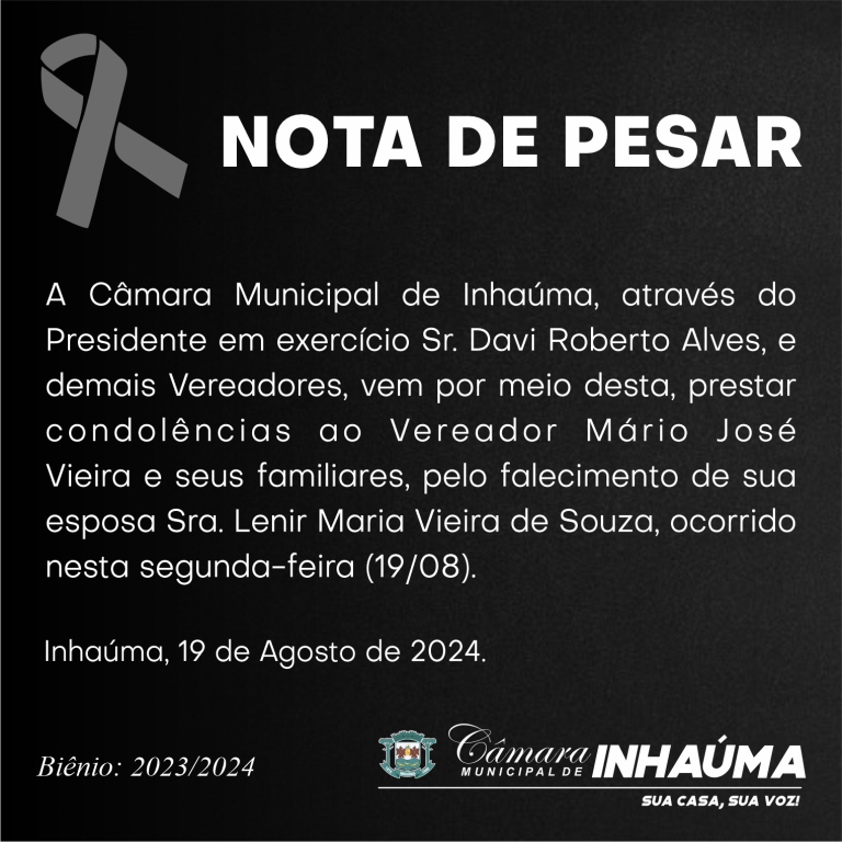 NOTA DE PESAR