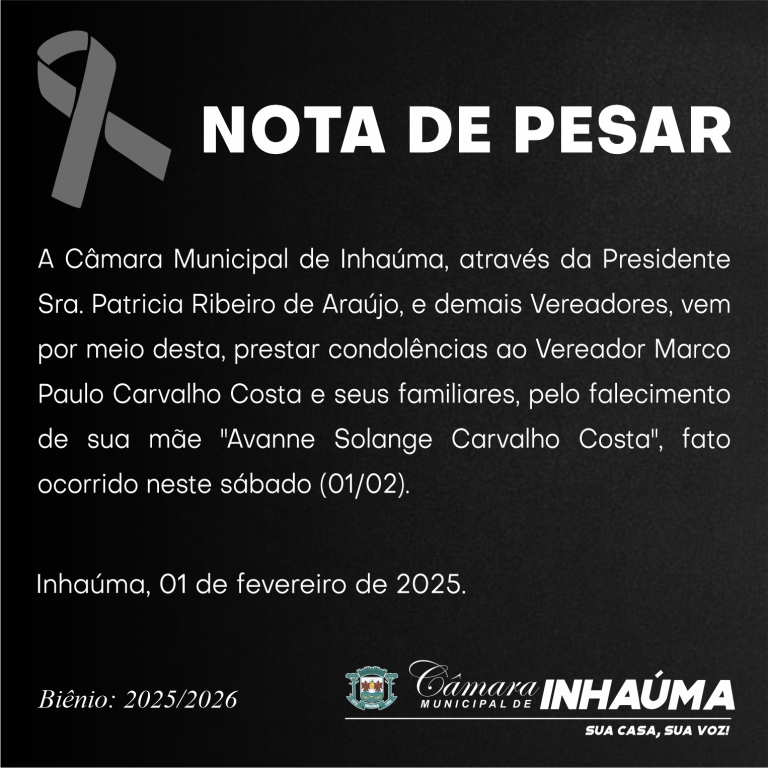 NOTA DE PESAR