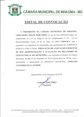 Edital de Convocação